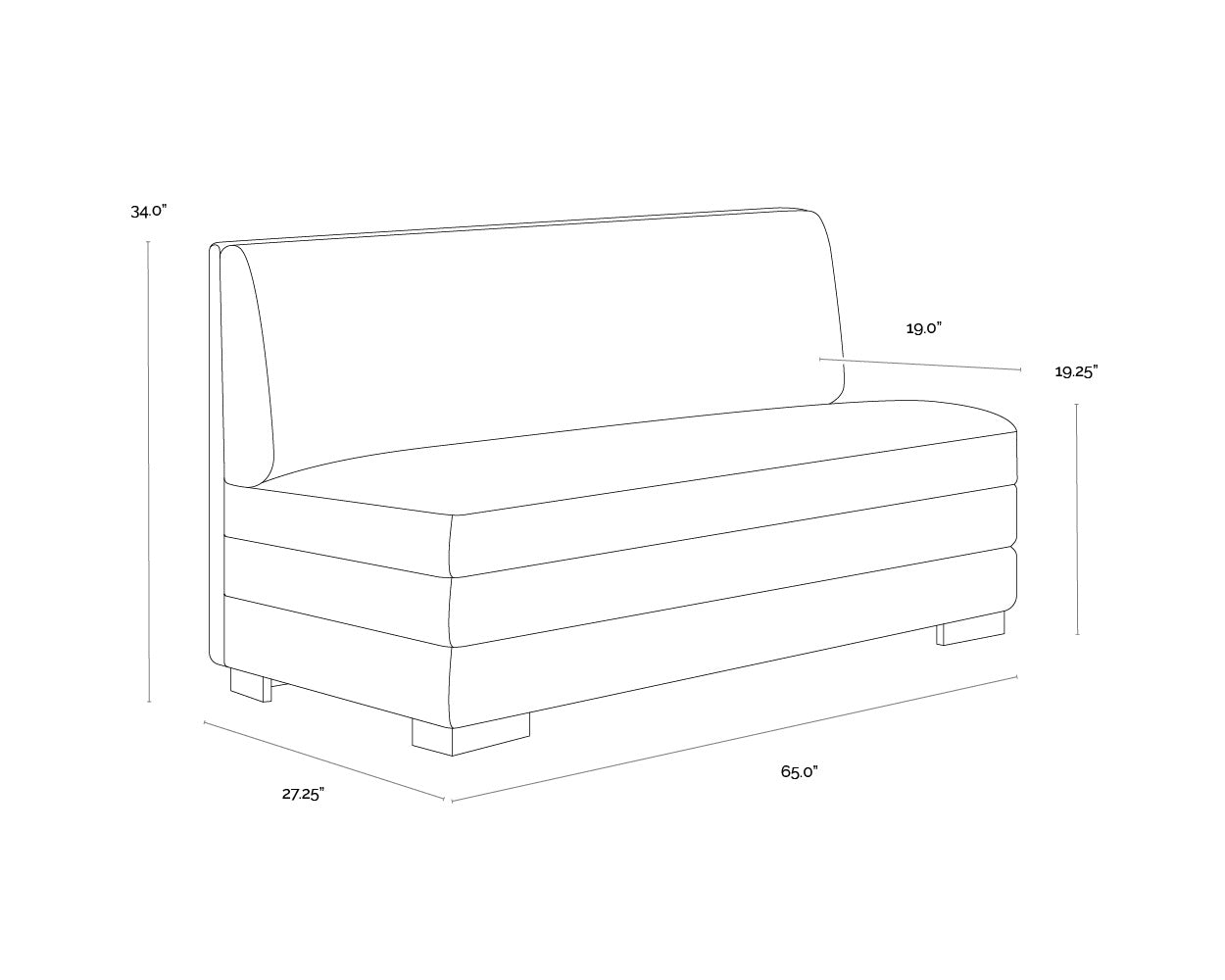 Radcliff Banquette - Bravo Black