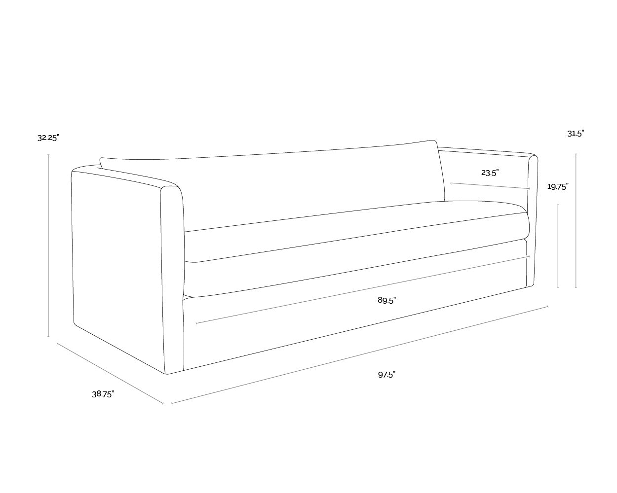 Leander Sofa - Danny Cream