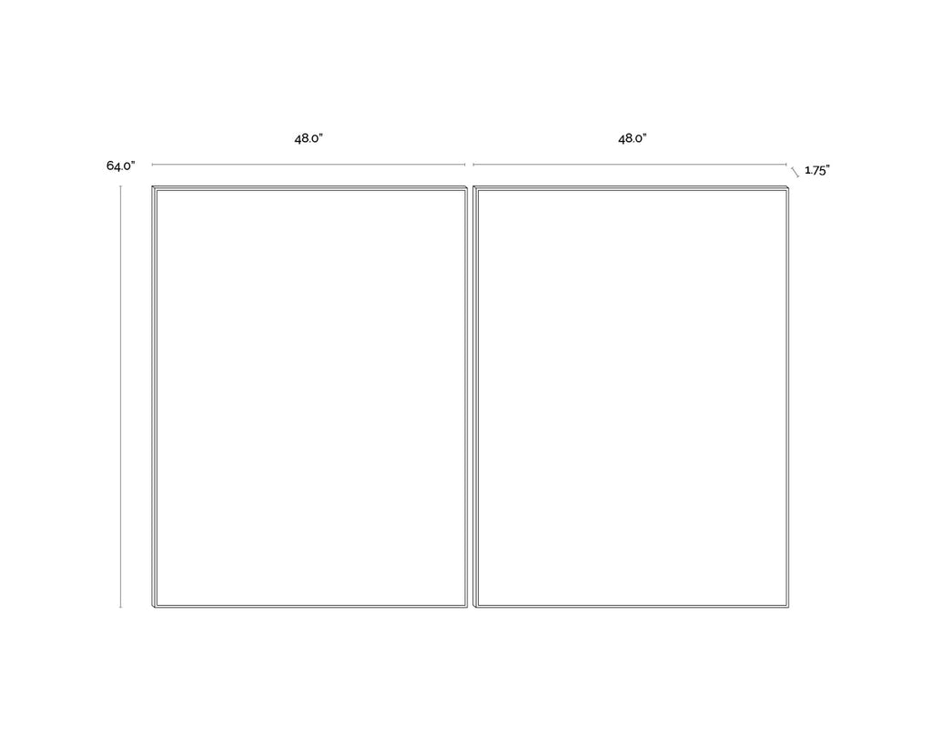 New Beginnings (Set Of 2) - 48" X 64" - Natural Floater Frame