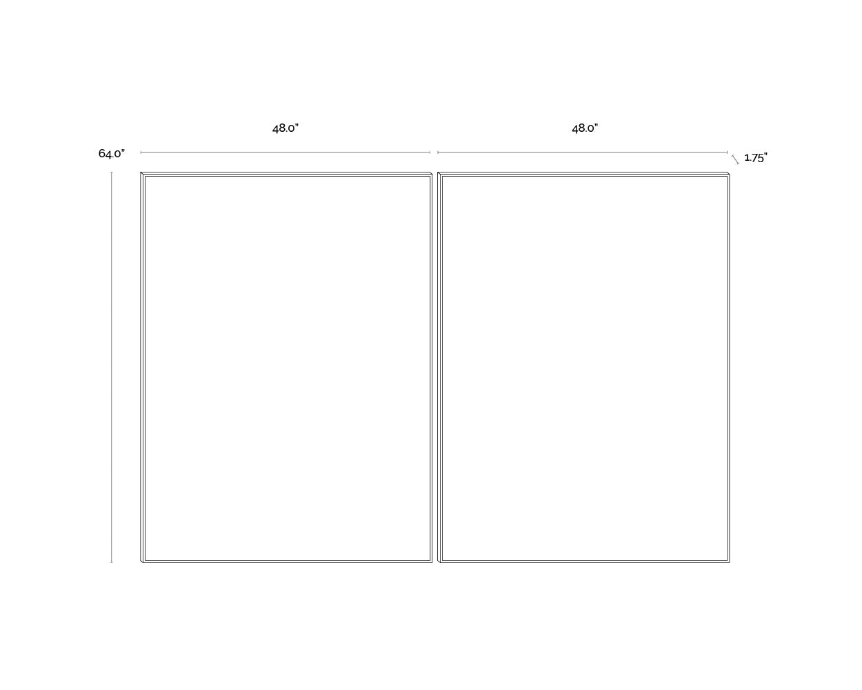 New Beginnings (Set Of 2) - 48" X 64" - Natural Floater Frame