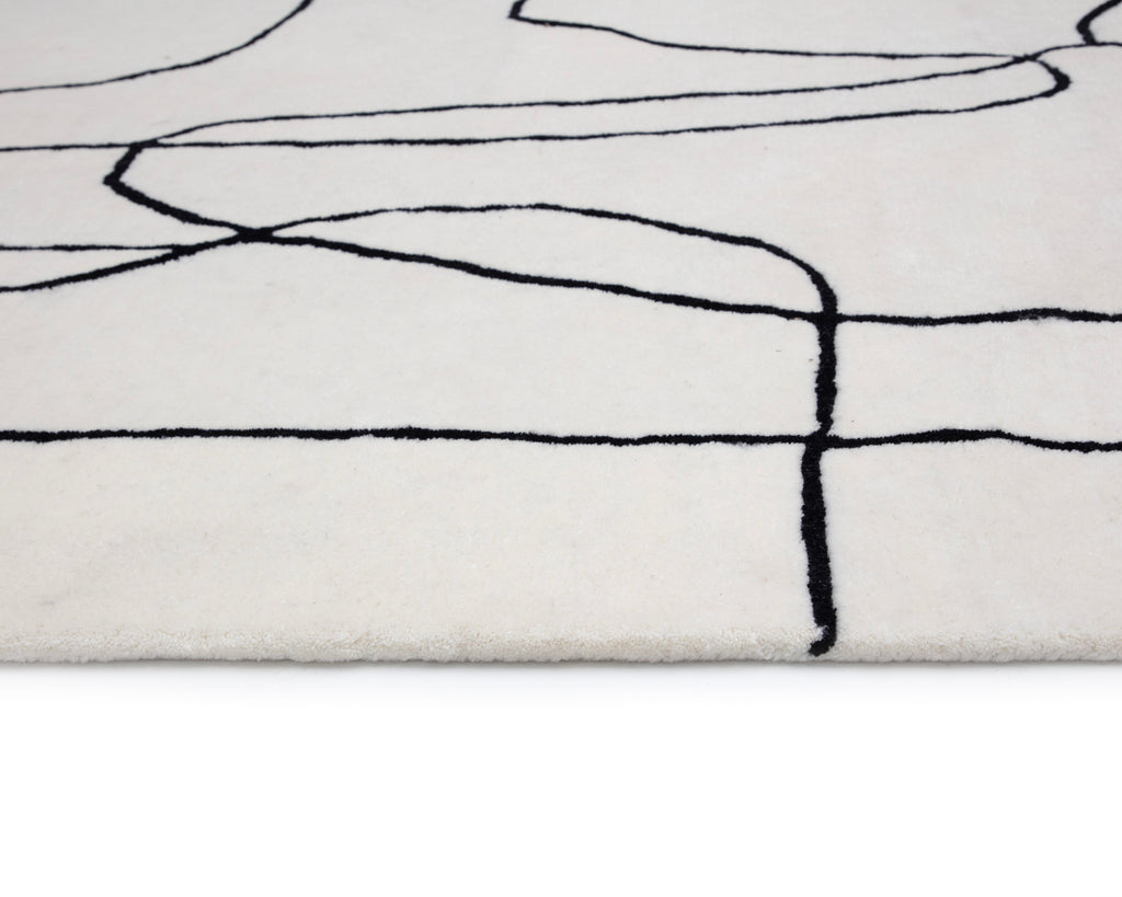 Tilda Hand -Tufted Rug - Ivory / Charcoal - 8' X 10'