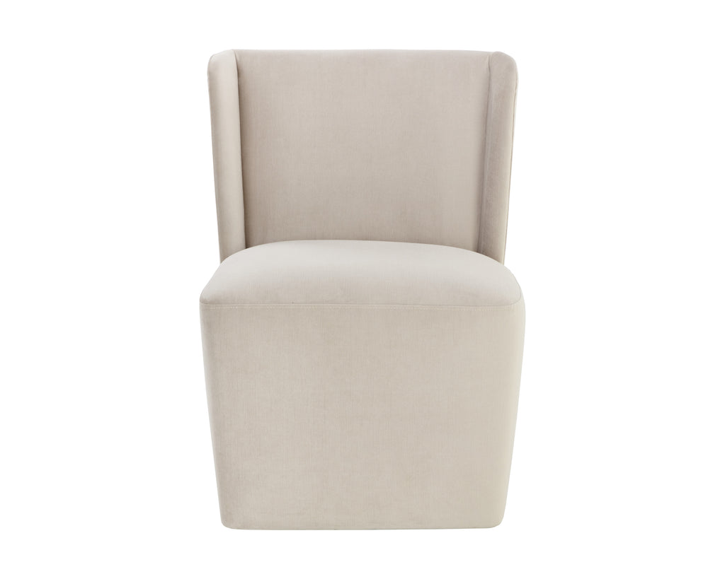 Amita Wheeled Dining Chair - Piccolo Prosecco