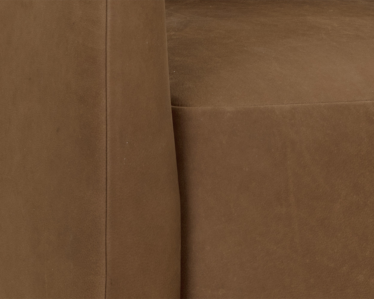 Emilie Swivel Lounge Chair - Nubuck Caramel Leather
