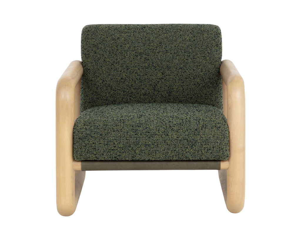 Nubo Lounge Chair - Noah Meadow / Ludlow Dark Olive Leather