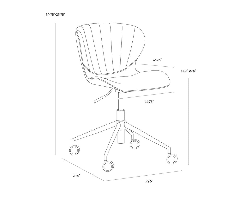 Arabella Office Chair - Bravo Cognac