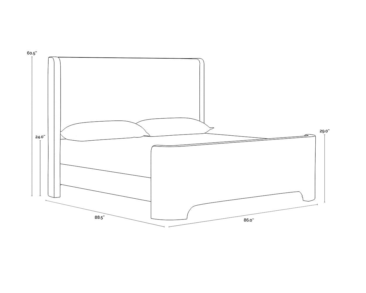 Ives Bed - King - Copenhagen White