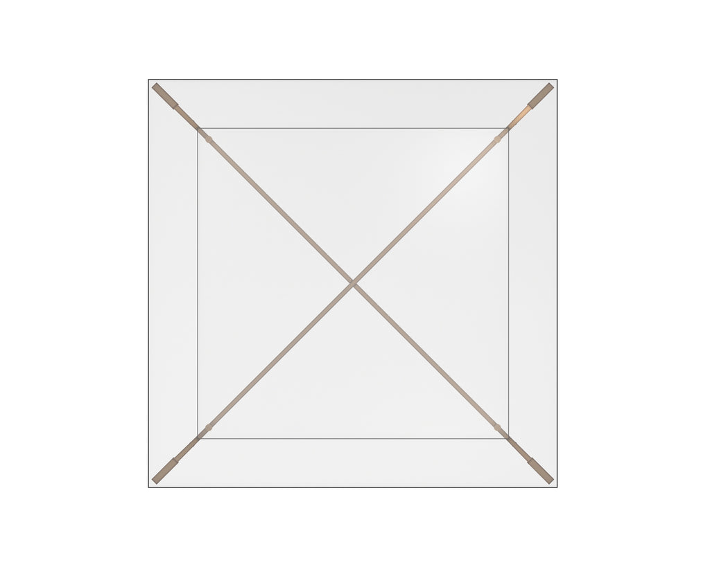 Xavier Coffee Table - Square - Antique Brass