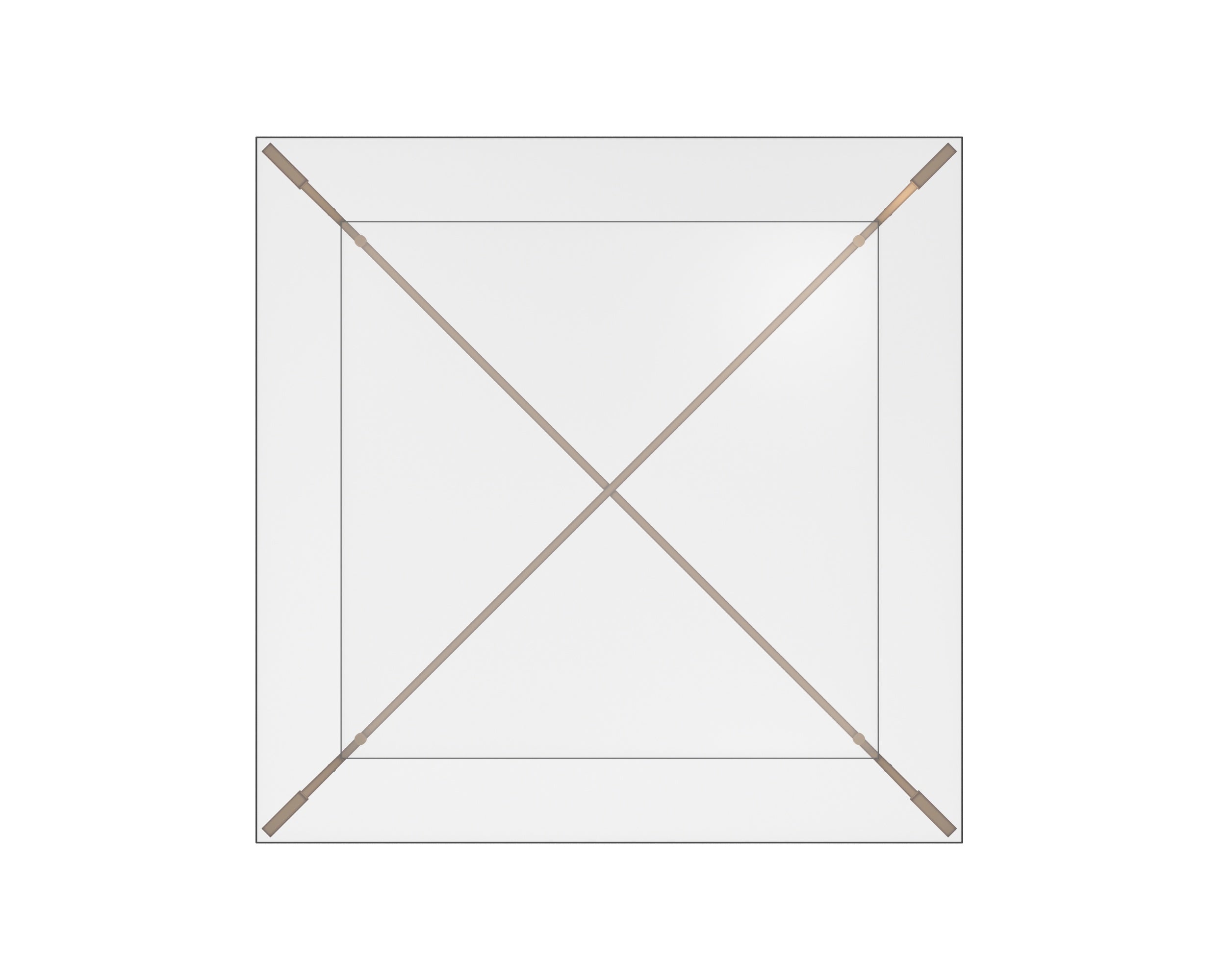 Xavier Coffee Table - Square - Antique Brass