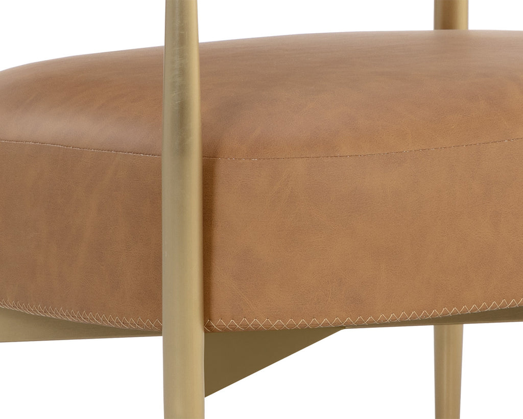 Heloise Lounge Chair - Milliken Cognac