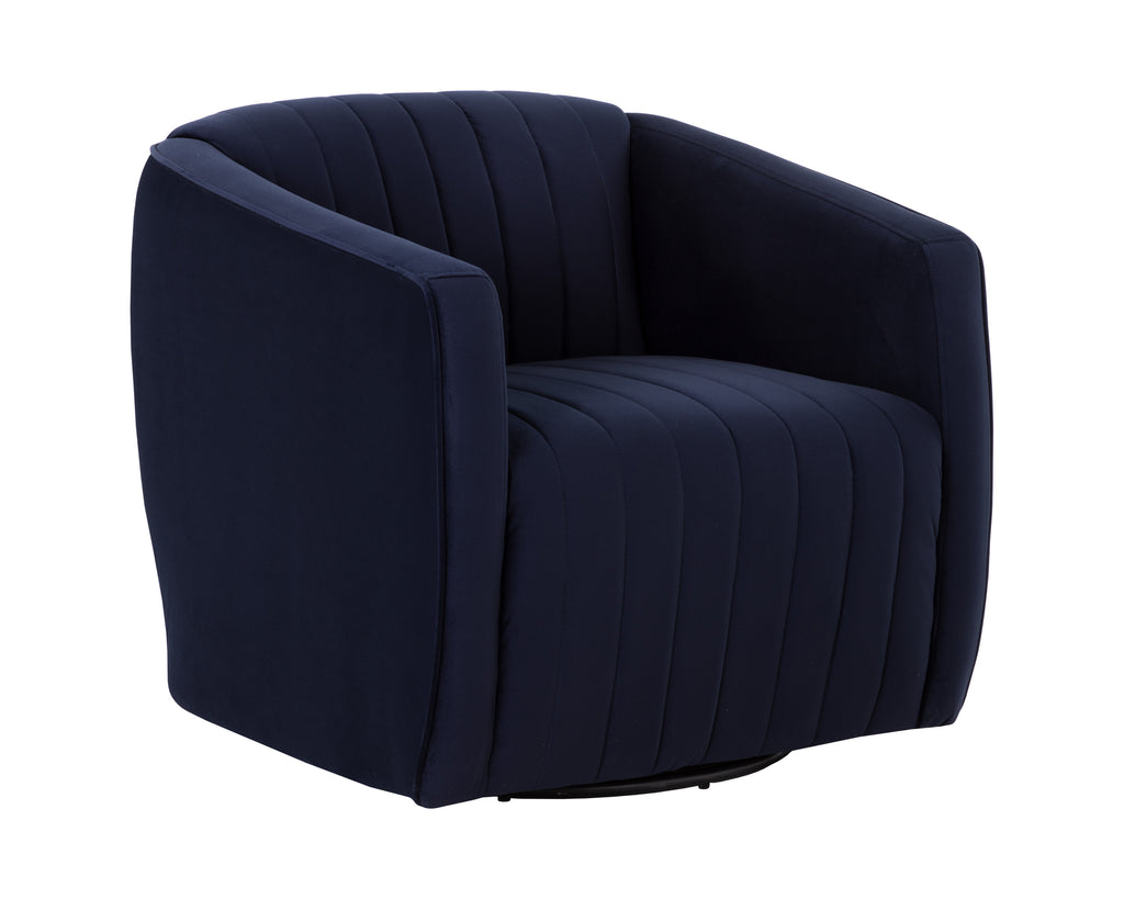 Garrison Swivel Lounge Chair - Abbington Navy