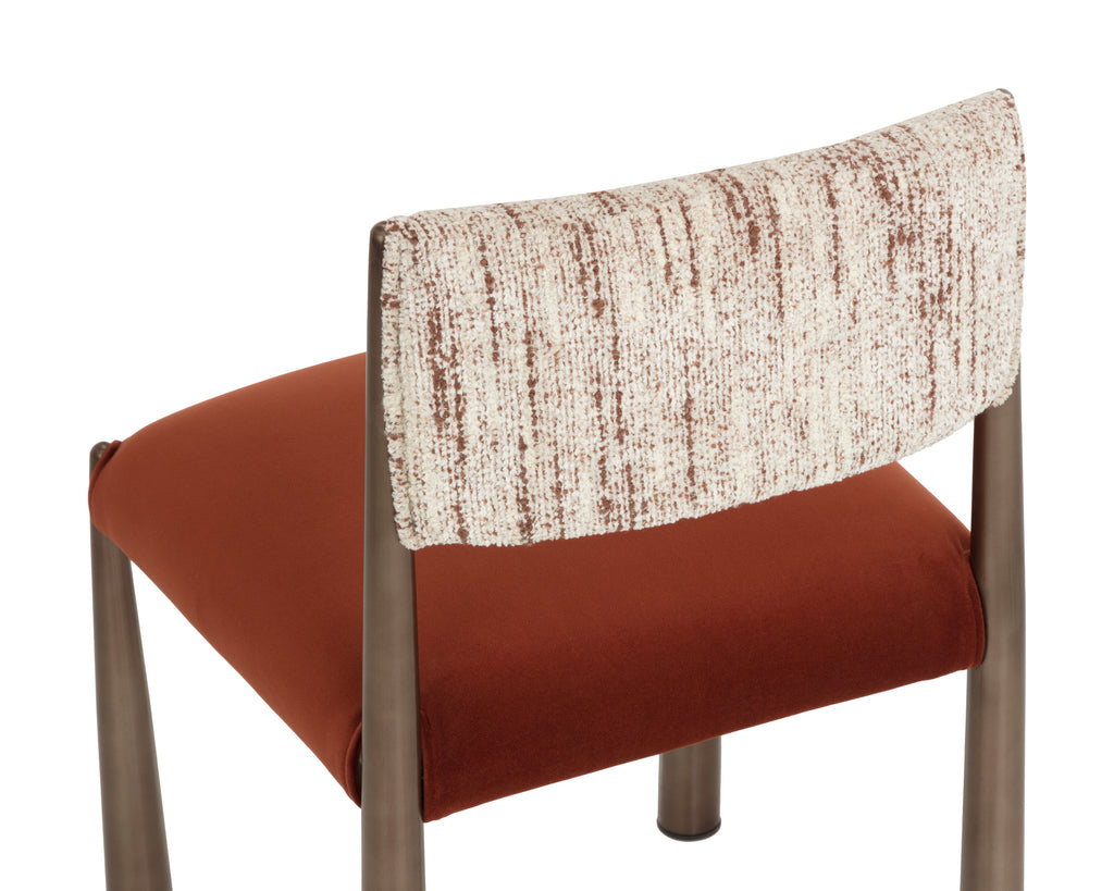 Bayard Dining Chair - Dark Bronze - Meg Rust / Terri Nutmeg