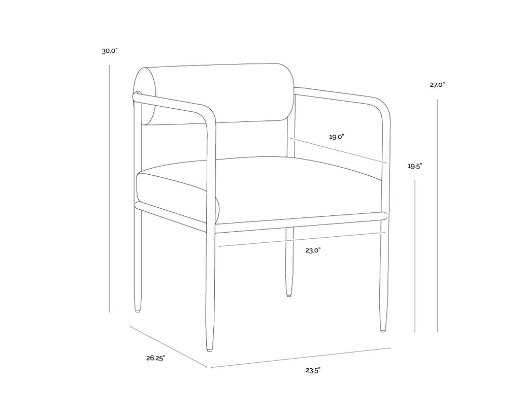 Ajani Dining Armchair - Copenhagen Olive