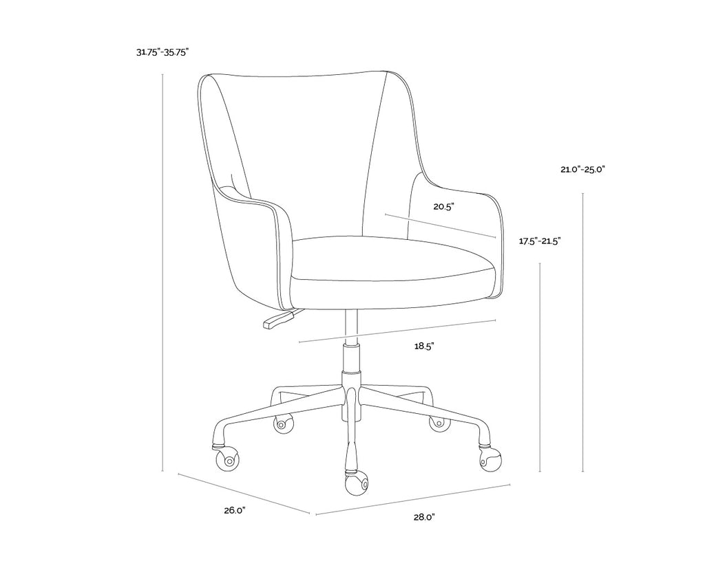 Franklin Office Chair - Beige Linen