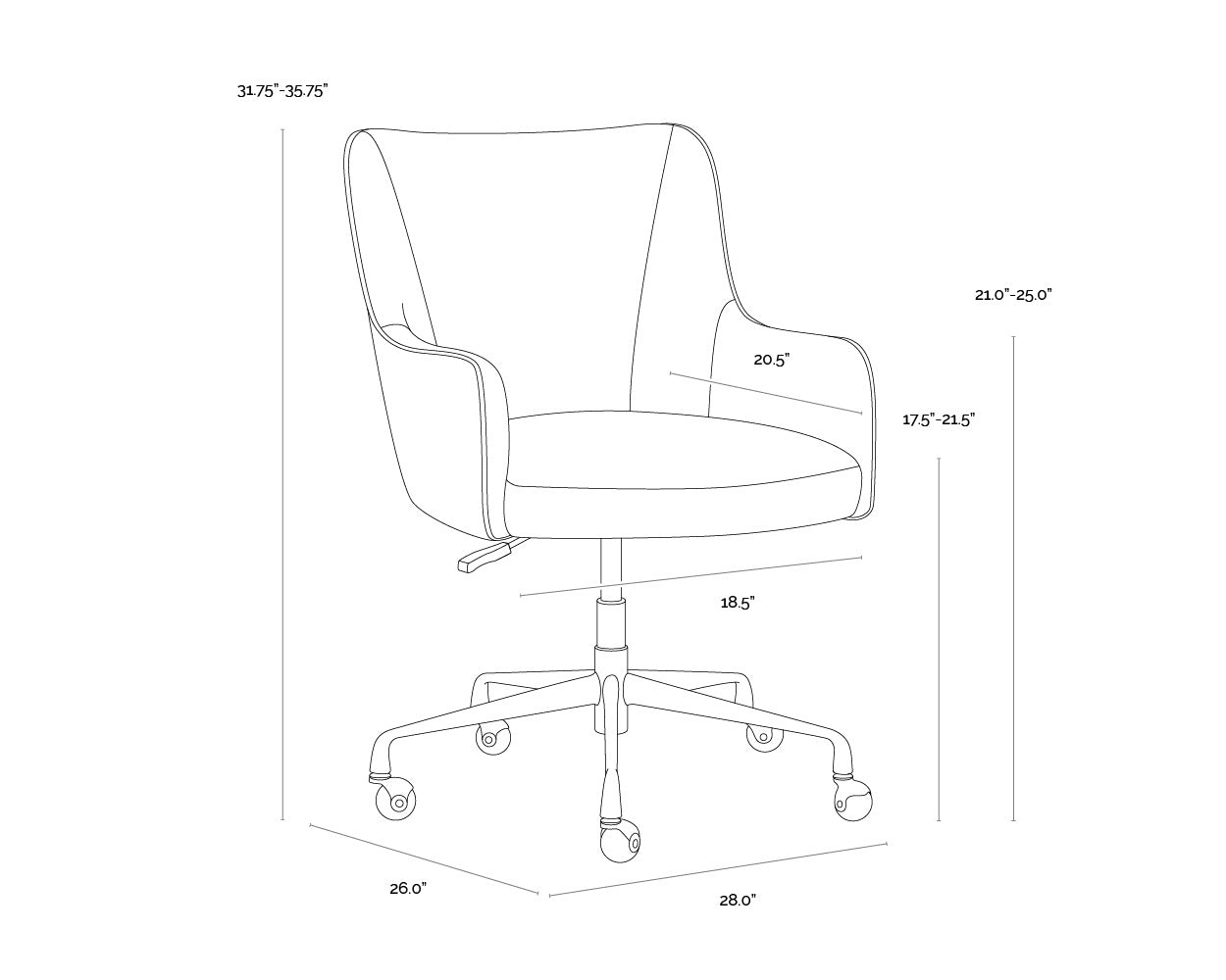 Franklin Office Chair - Beige Linen
