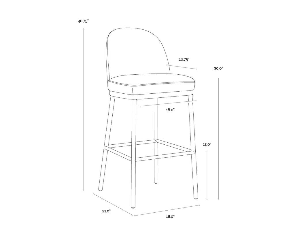 Lavania Barstool - Meg Taupe / Porcini Taupe