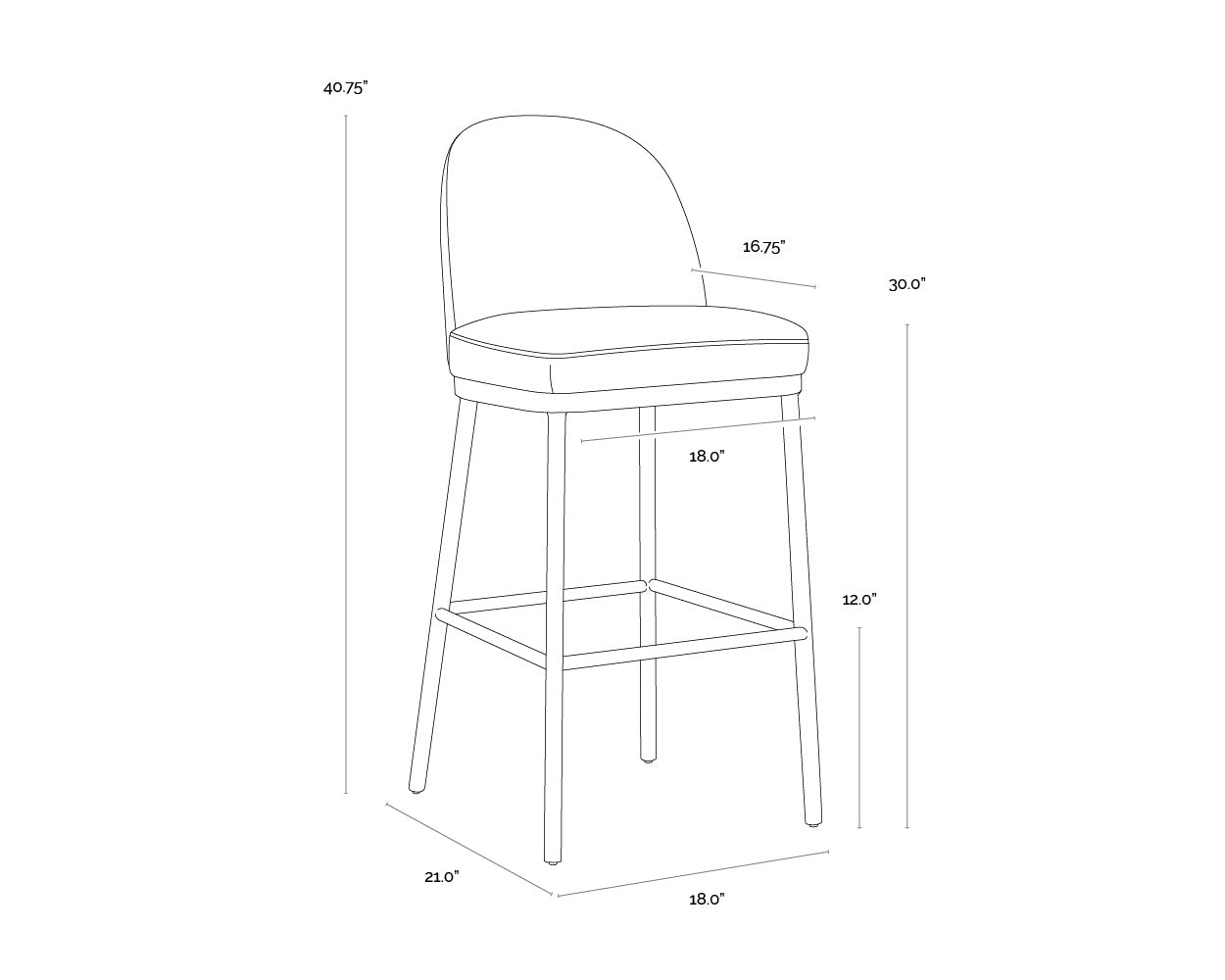 Lavania Barstool - Meg Taupe / Porcini Taupe
