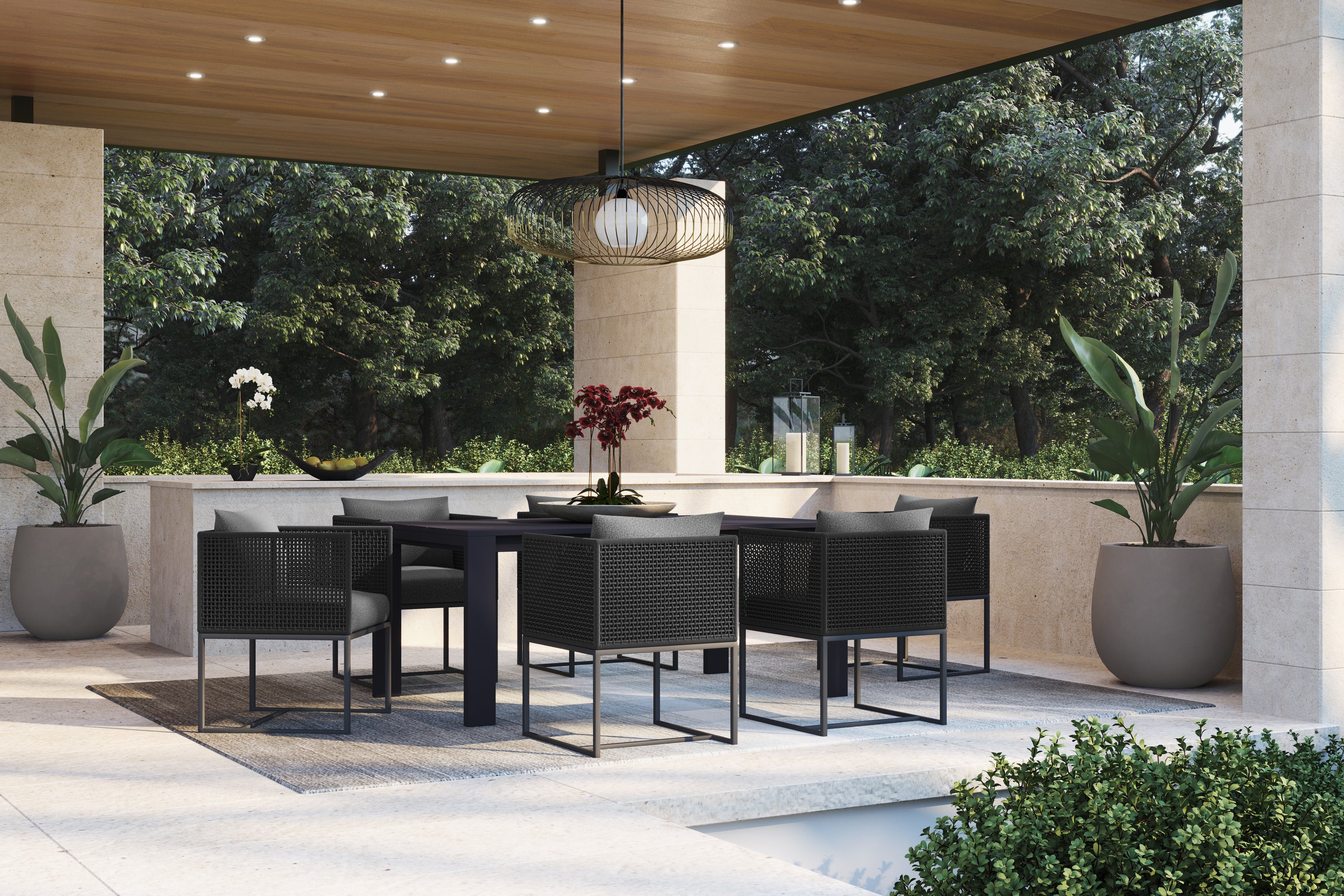 Lucerne Dining Table - Sterling Black - 70"