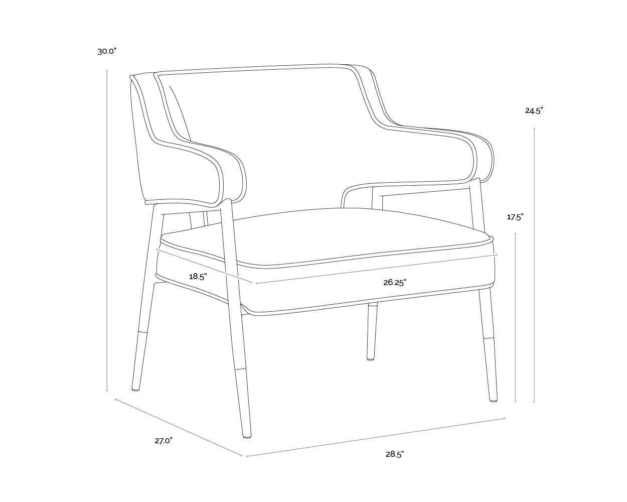 Derome Lounge Chair - Polo Club Stone