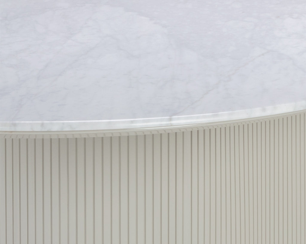 Paloma Dining Table - Oval - White Marble - 84"