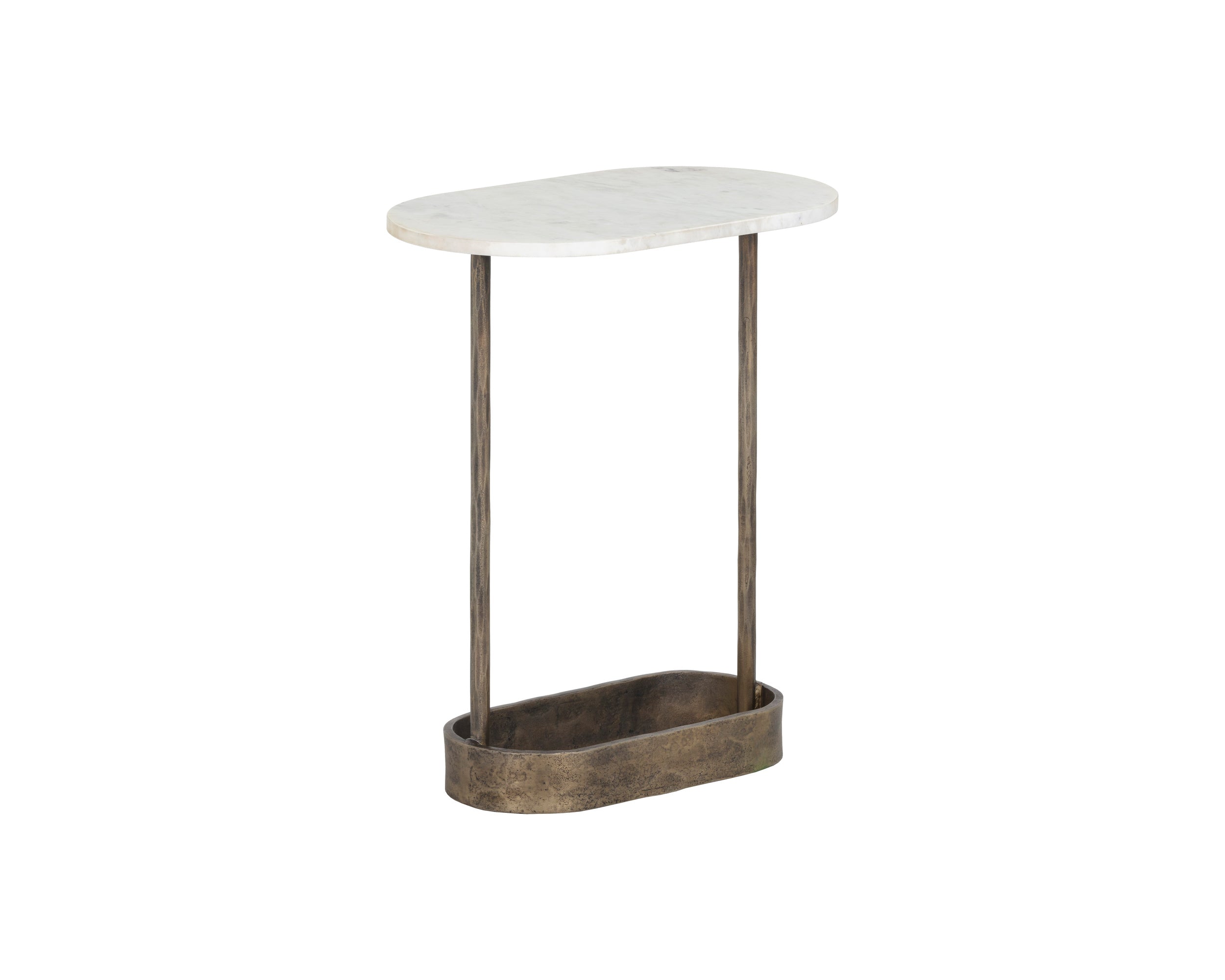 Eden End Table - White Marble