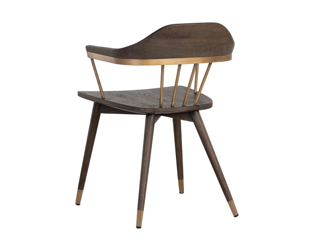 Demi Dining Armchair - Distressed Brown