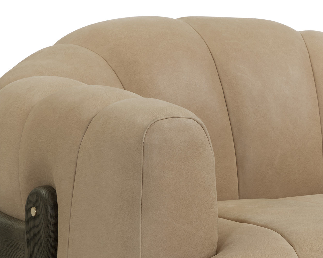 Tadeo Swivel Armchair - Dark Brown - Sahara Sand Leather