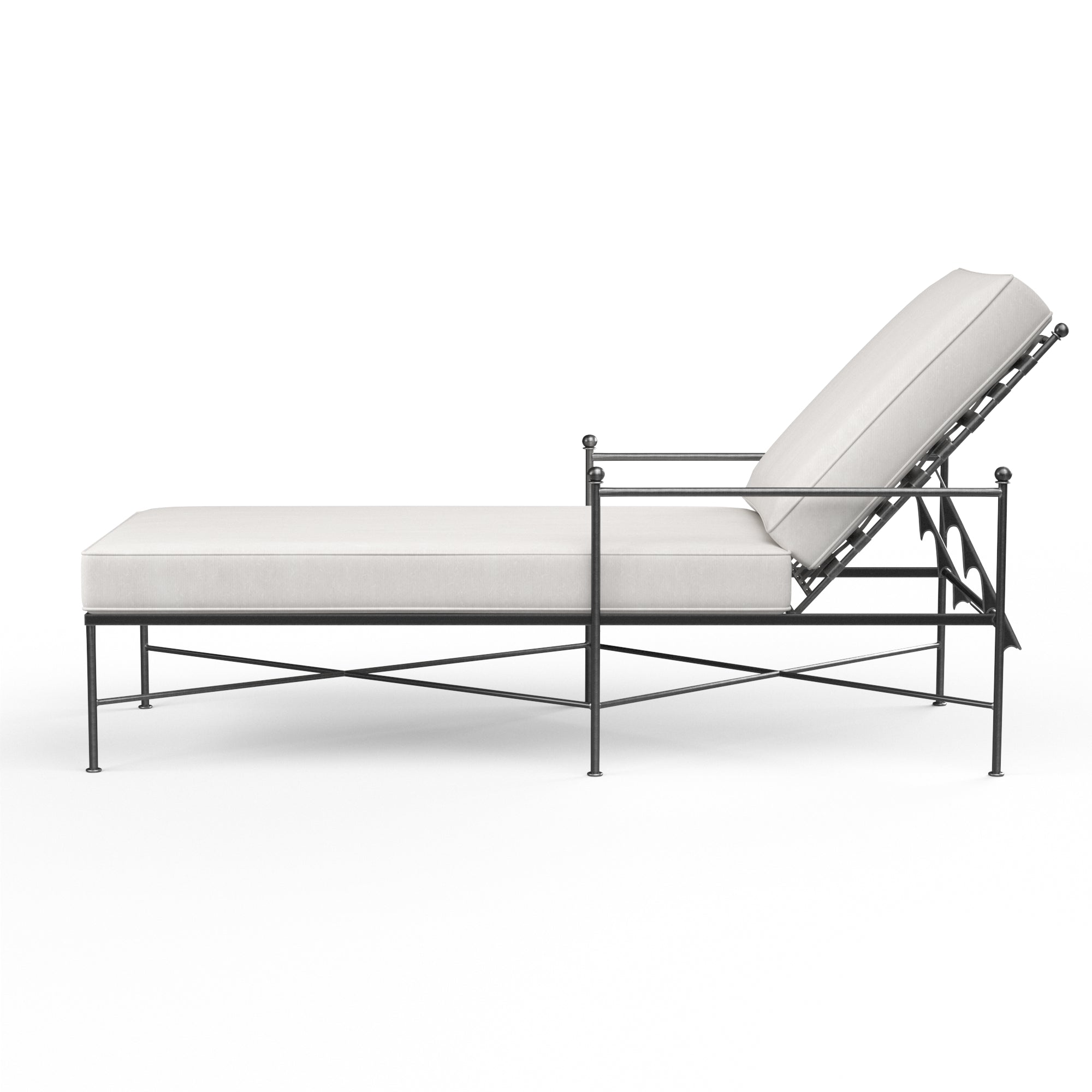 Provence Chaise Lounge in Canvas White w/ Self Welt