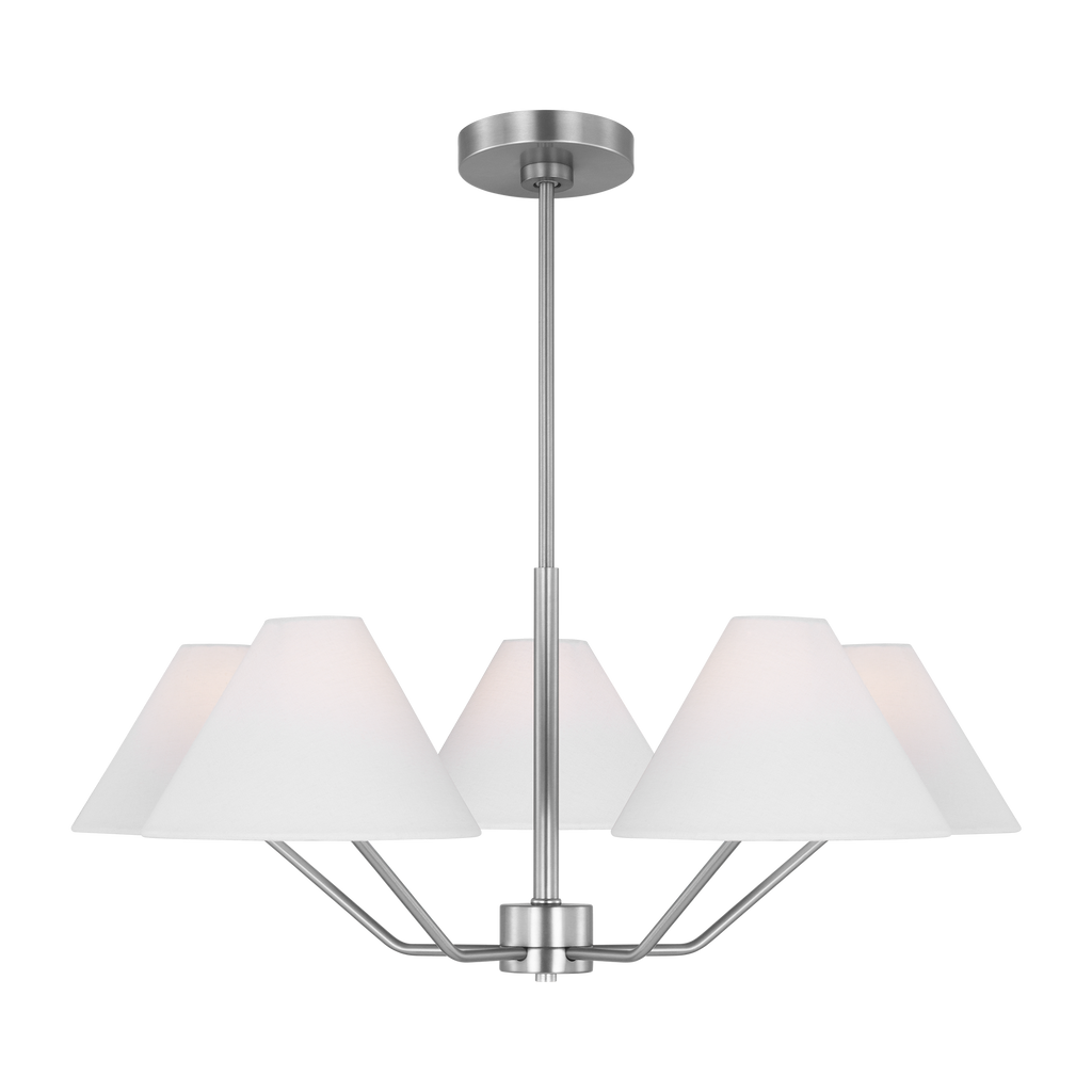 Burke Medium Chandelier Brushed Steel