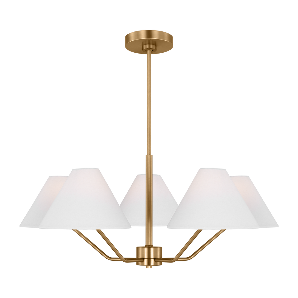 Burke Medium Chandelier Satin Brass