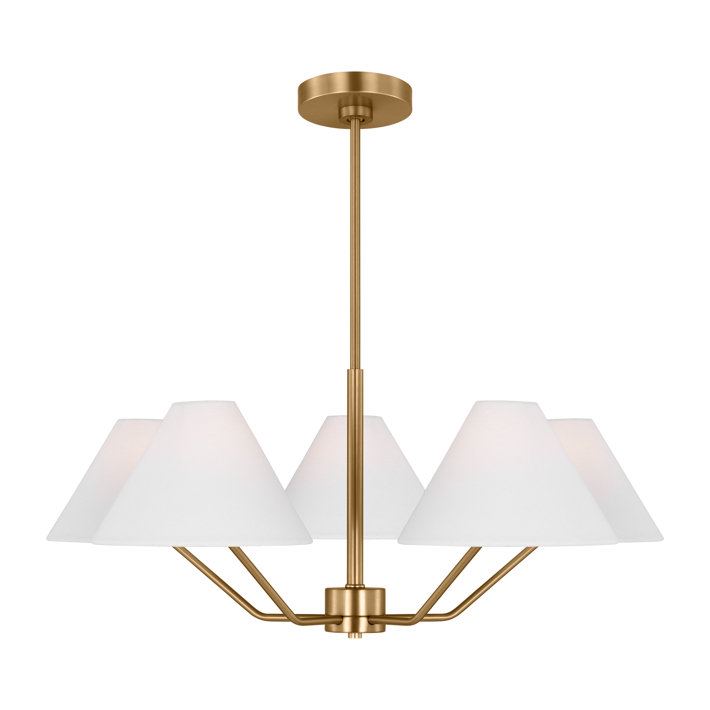 Burke Medium Chandelier Satin Brass
