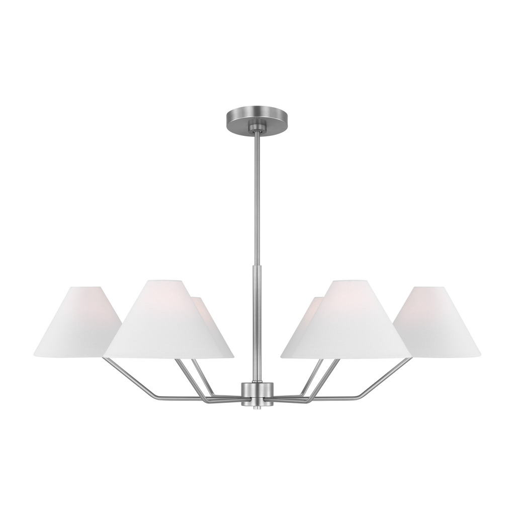 Burke Large Chandelier Brushed Steel