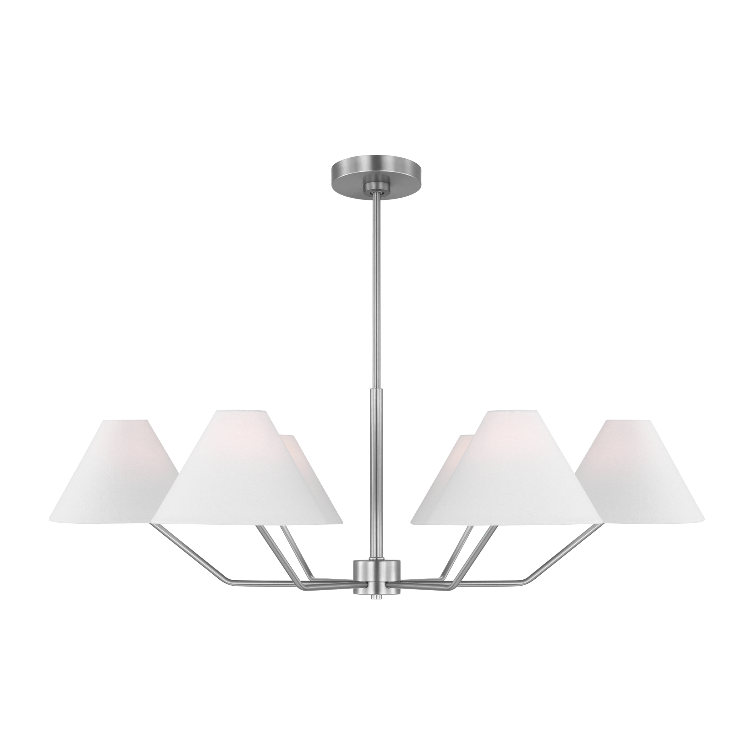 Burke Large Chandelier Brushed Steel