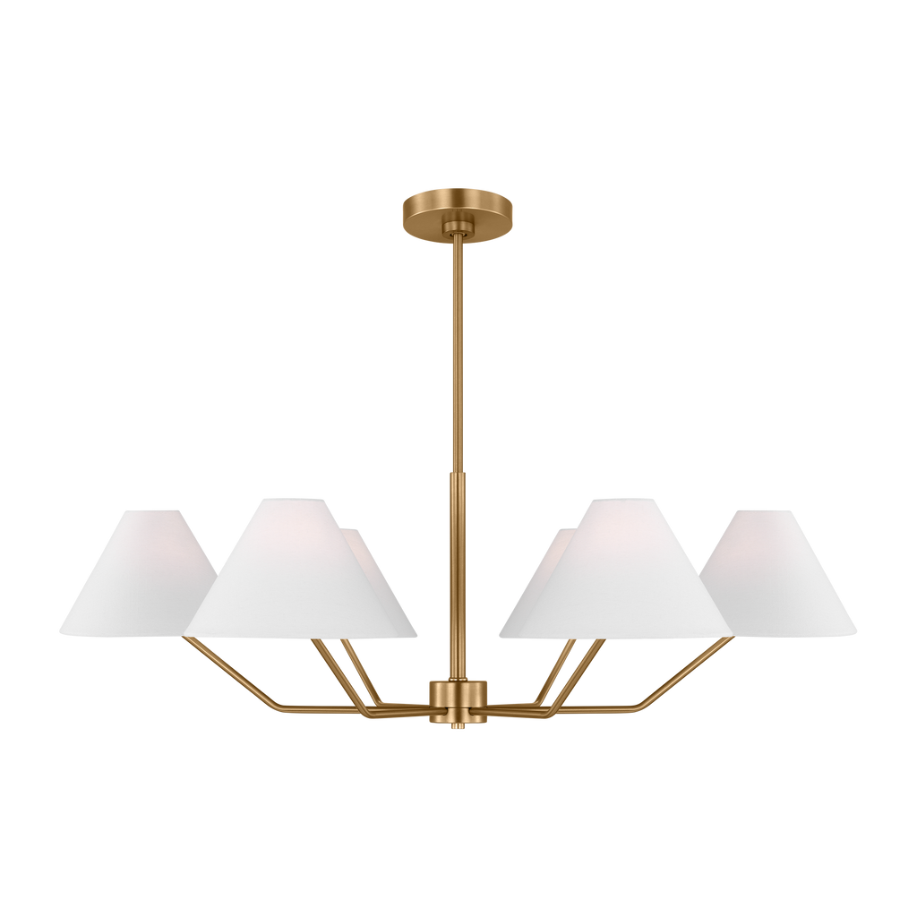 Burke Large Chandelier Satin Brass