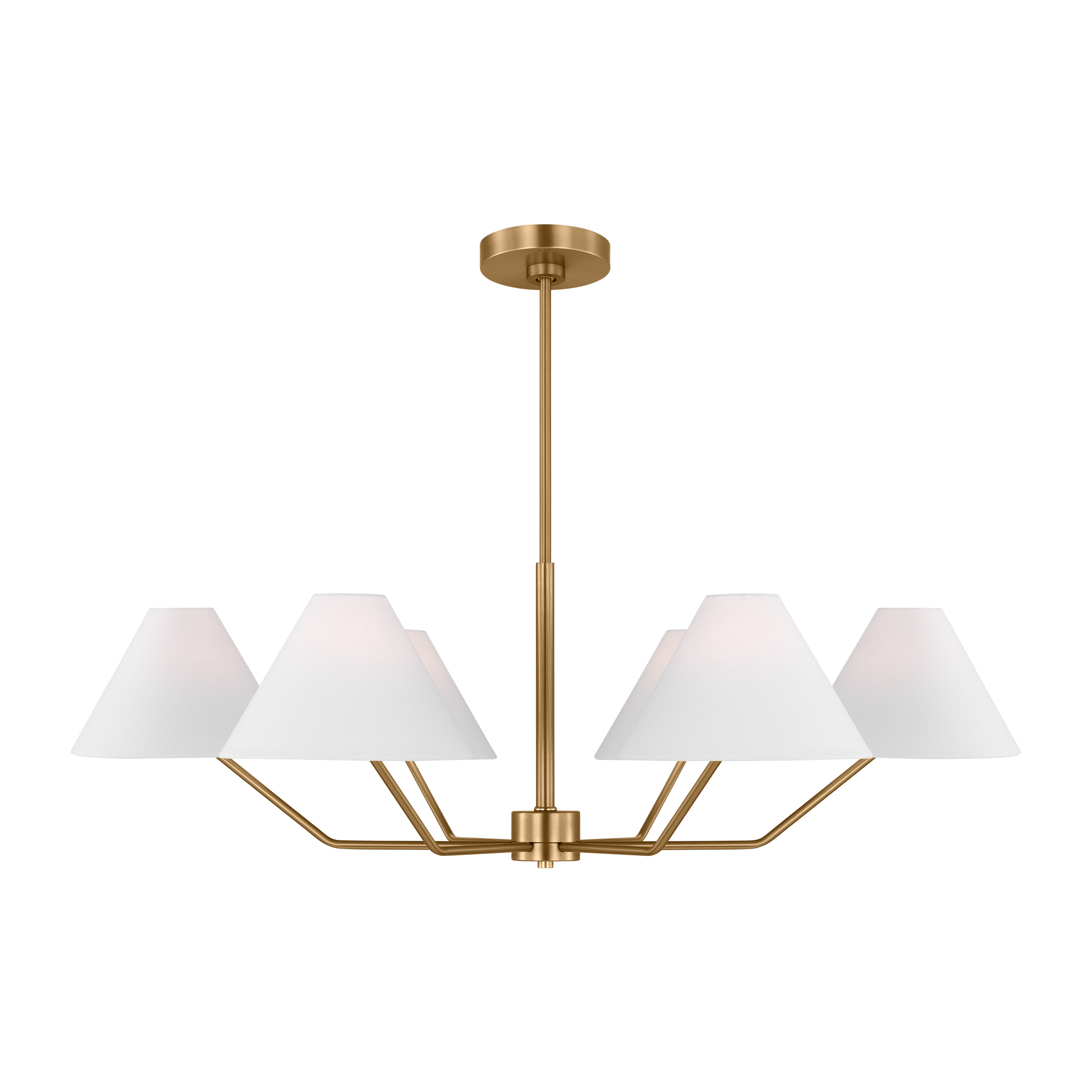 Burke Large Chandelier Satin Brass