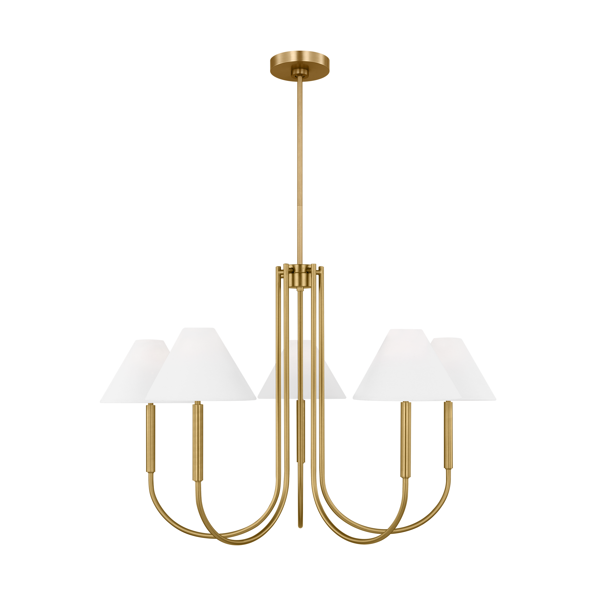 Porteau Large Chandelier Satin Brass