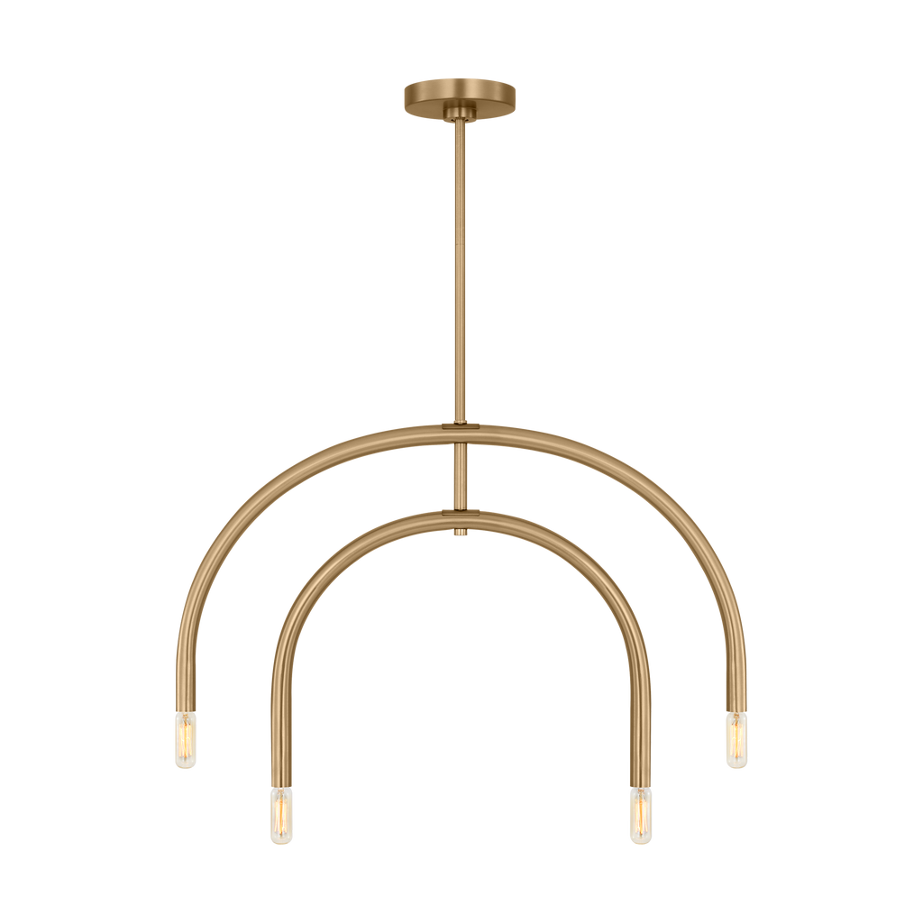 Hadden Small Chandelier Satin Brass