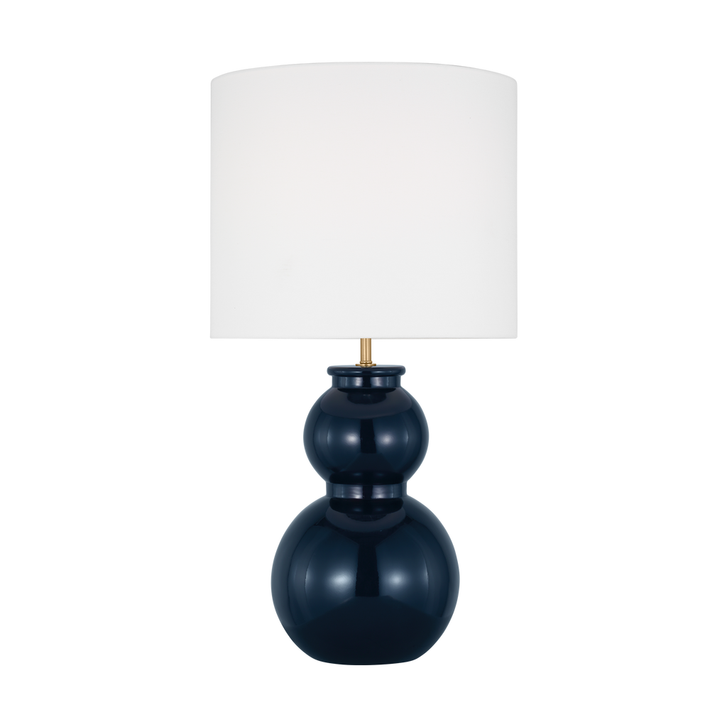 Buckley Medium Table Lamp Gloss Navy Bulbs Inc