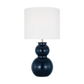 Buckley Medium Table Lamp Gloss Navy Bulbs Inc