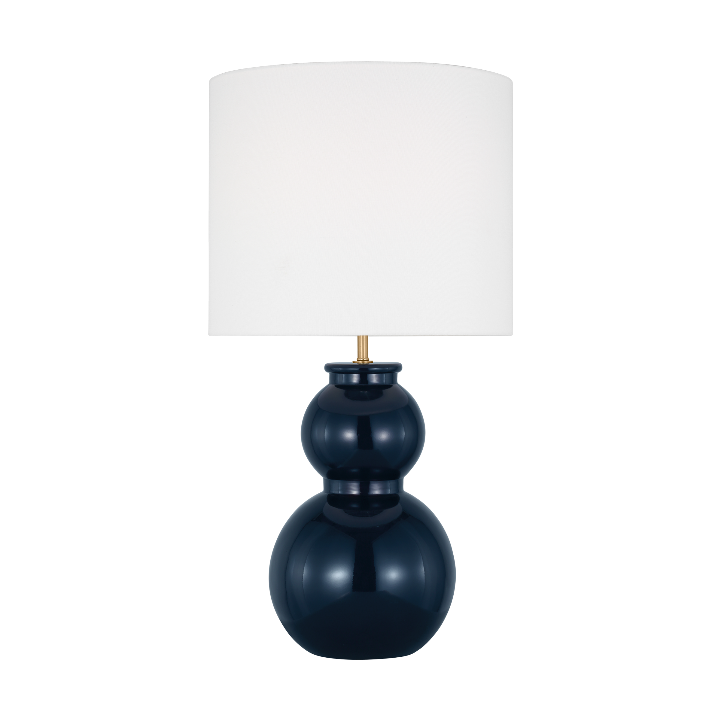 Buckley Medium Table Lamp Gloss Navy Bulbs Inc