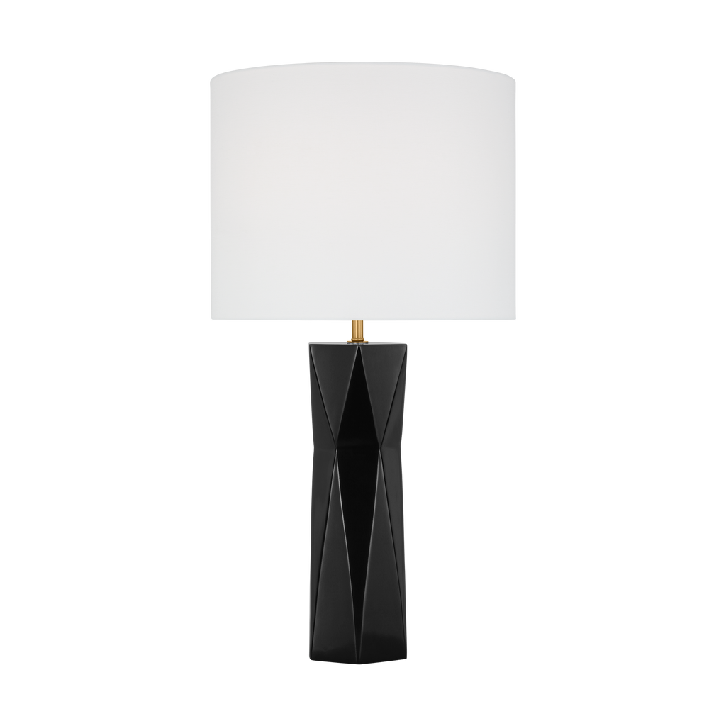 Fernwood Medium Table Lamp Gloss Black Bulbs Inc