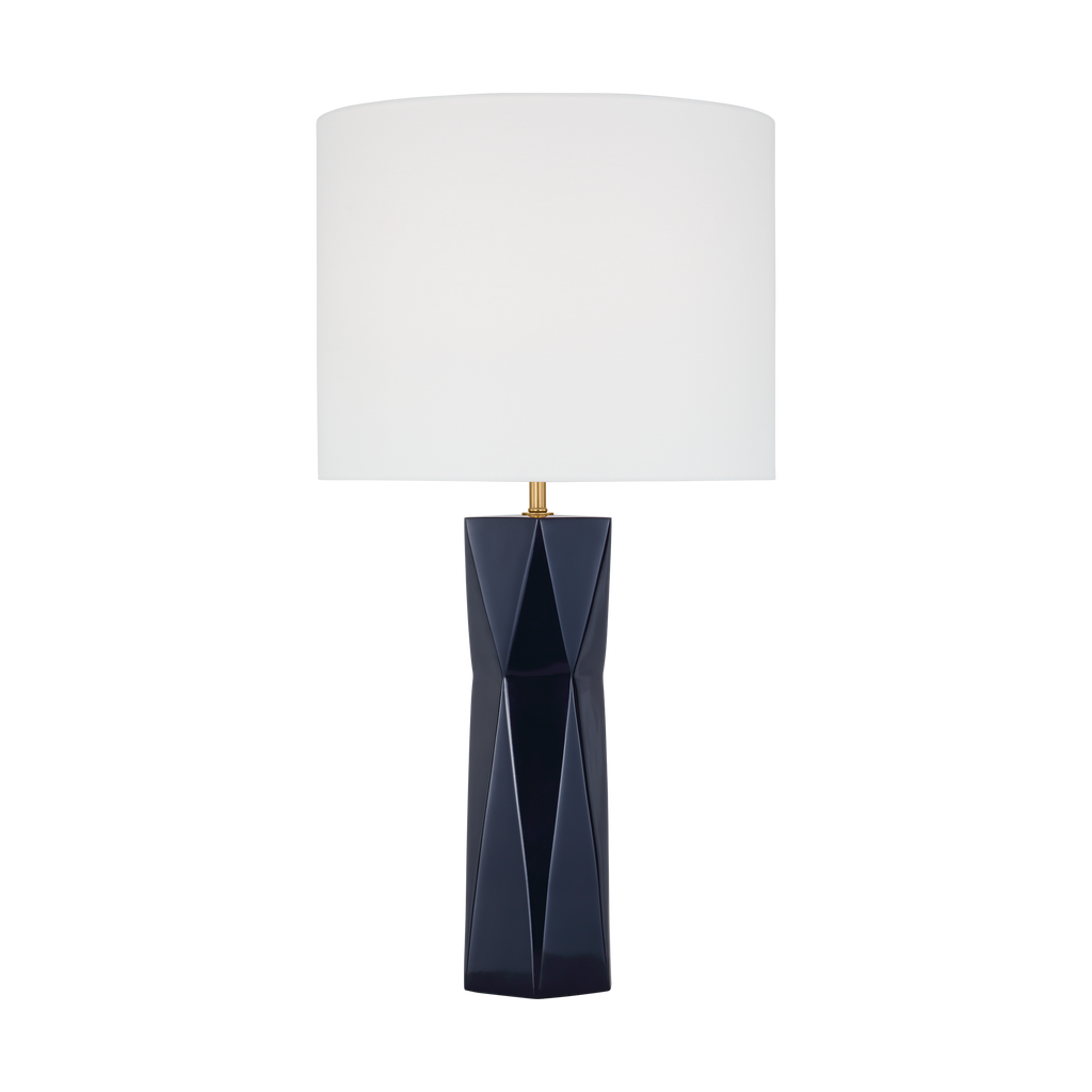 Fernwood Medium Table Lamp Gloss Navy Bulbs Inc