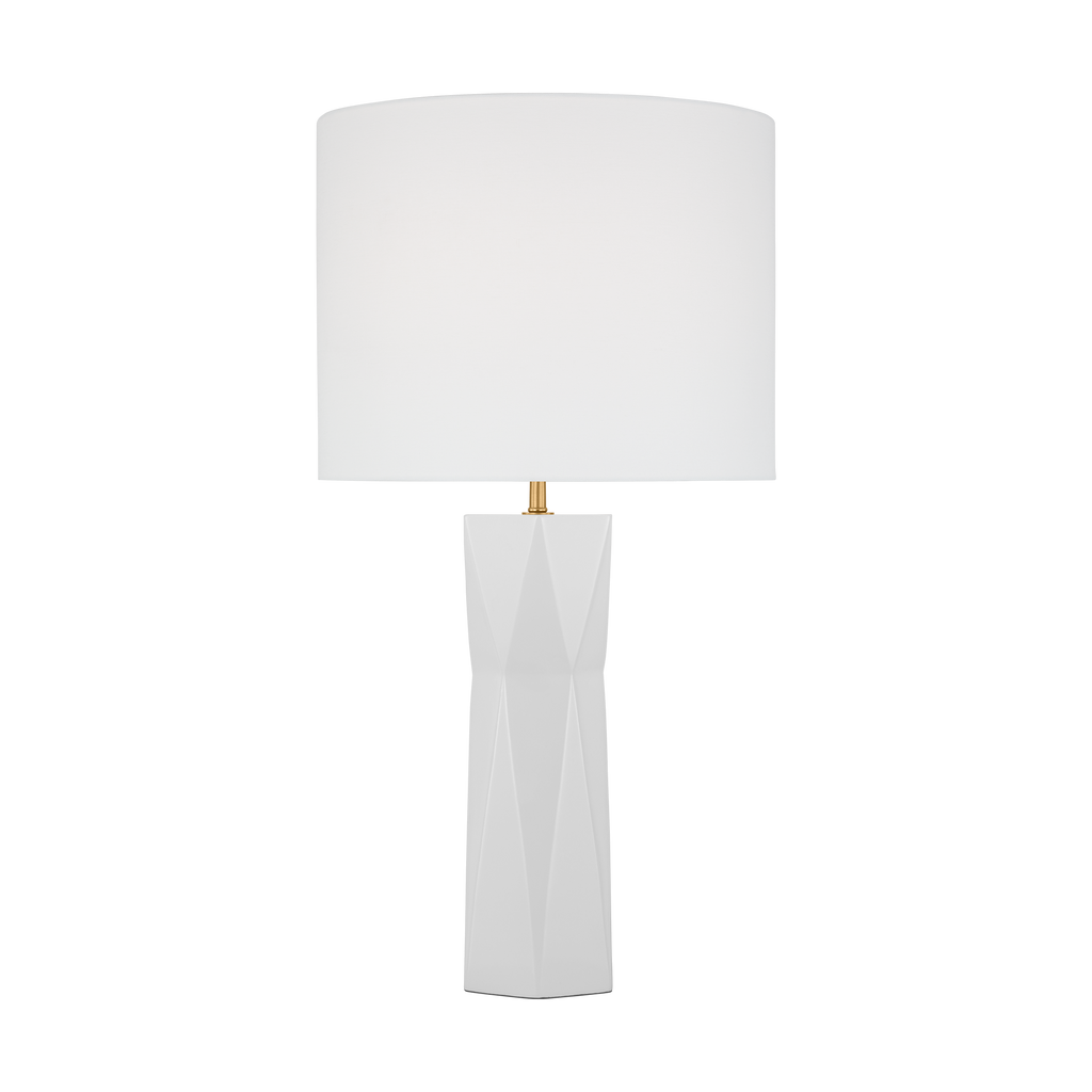 Fernwood Medium Table Lamp Gloss White Bulbs Inc
