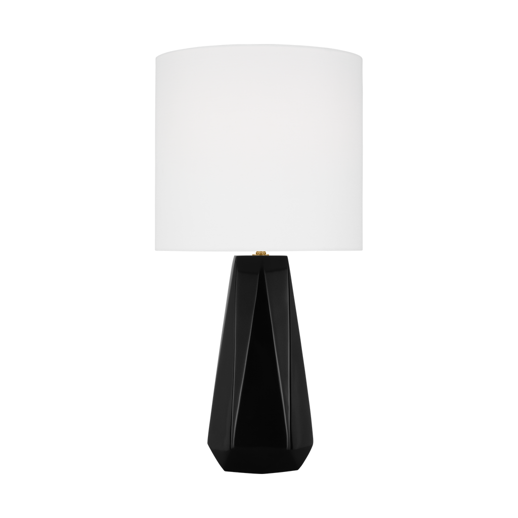 Moresby Medium Table Lamp Gloss Black Bulbs Inc