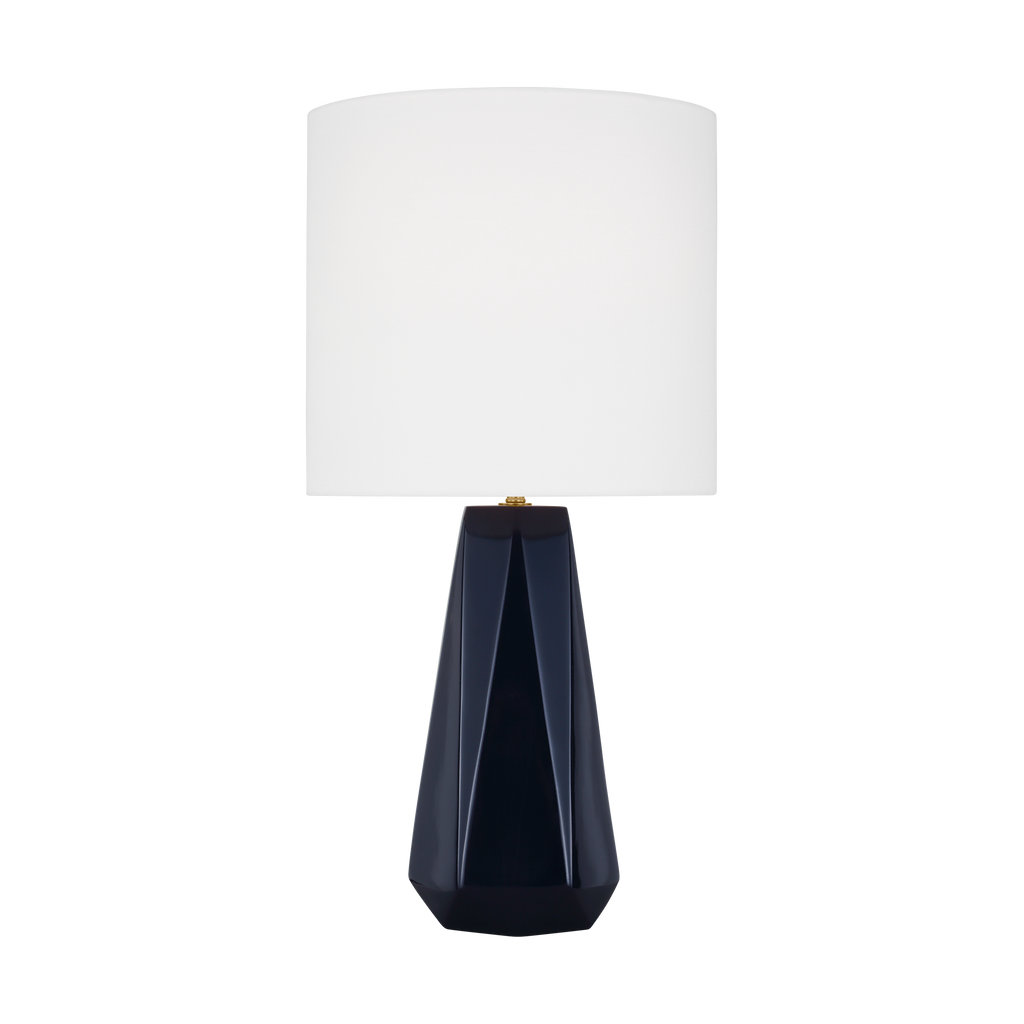 Moresby Medium Table Lamp Gloss Navy Bulbs Inc