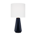 Moresby Medium Table Lamp Gloss Navy Bulbs Inc
