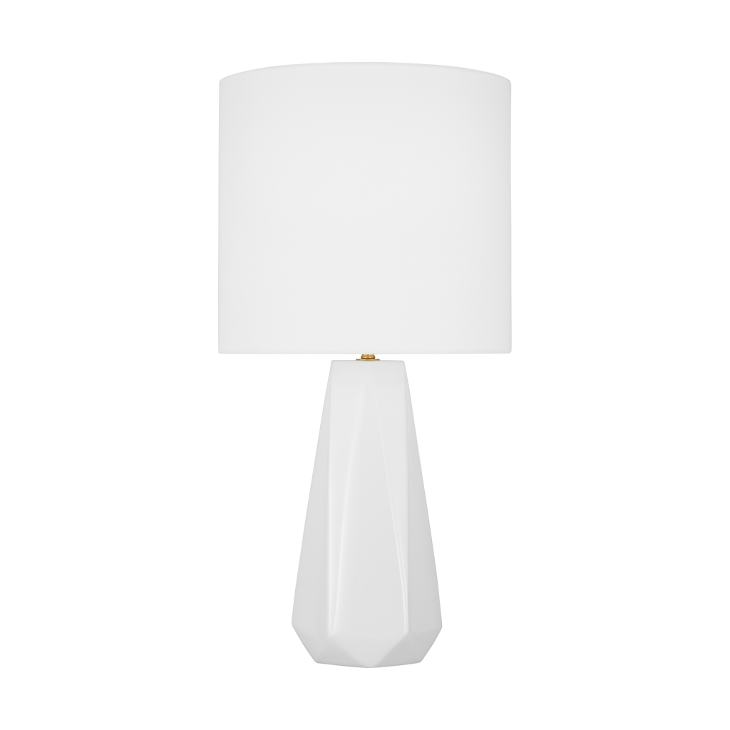 Moresby Medium Table Lamp Gloss White Bulbs Inc