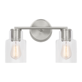 Sayward 2-Light Bath Sconce | Brushed Steel Bulb(s) Not Included