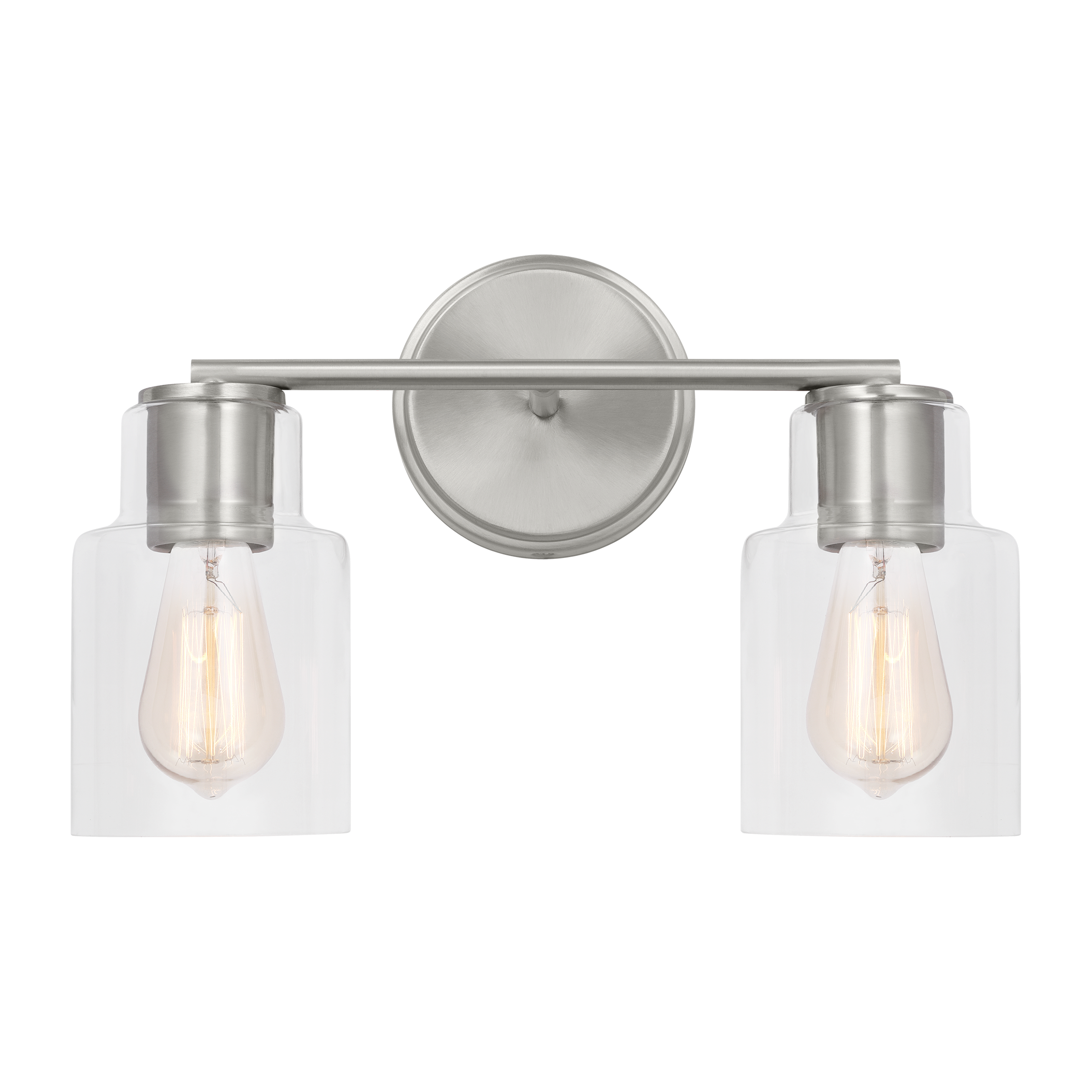 Sayward 2-Light Bath Sconce | Brushed Steel Bulb(s) Not Included