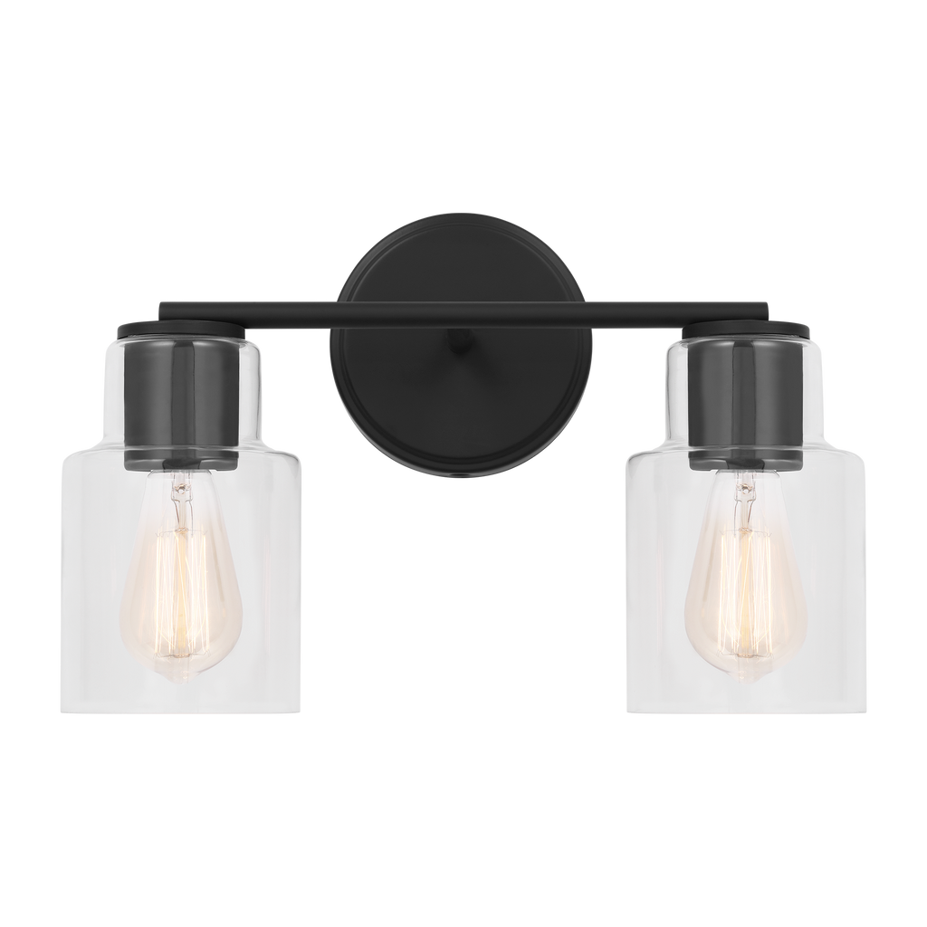 Sayward 2-Light Bath Sconce | Midnight Black Bulb(s) Not Included