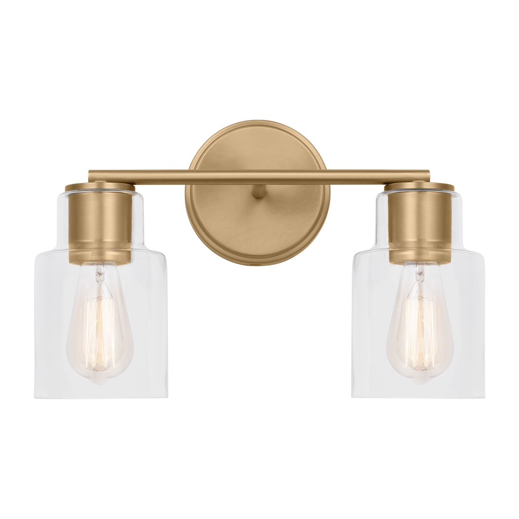 Sayward 2-Light Bath Sconce | Satin Brass Bulb(s) Not Included